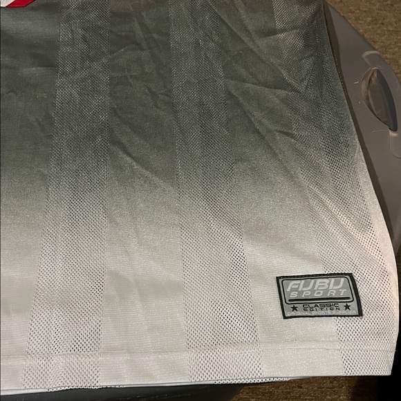 FUBU Bold Red to gray to white Sports jersey sz 5XL - Picture 4 of 5